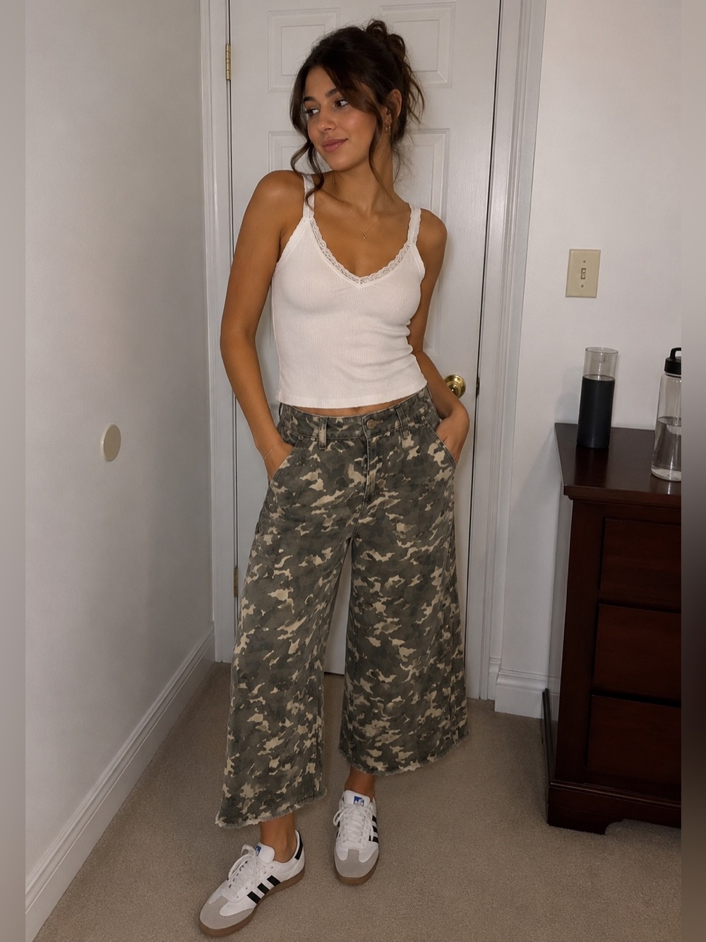 Fashion Nova In Command Wide Leg Camo Jeans